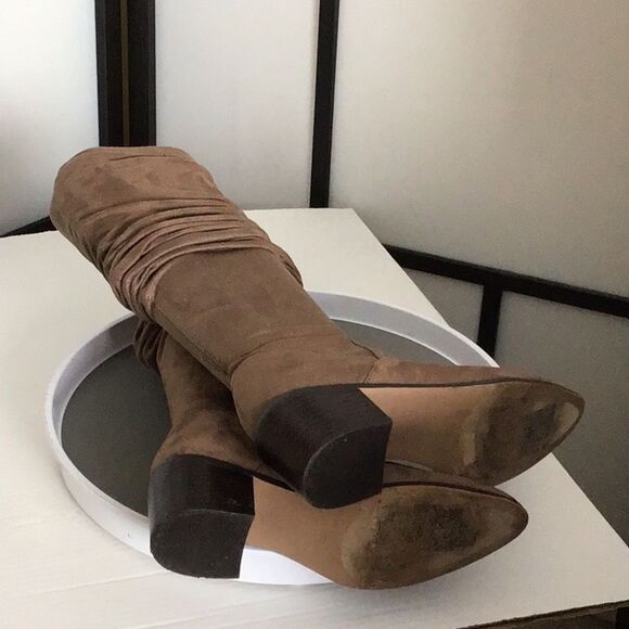 Steve Madden Wein Knee-High Tall Slouch Boot Women's Size 6.5 Western Boho Tan - Picture 12 of 14